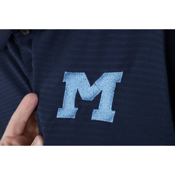 Adidas Golf Mens 3XL Sun Faded Block M University of Michigan Football Polo Blue - Picture 4 of 16